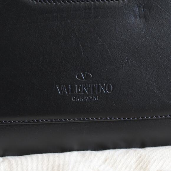 Valentino Joylock Black Leather Floral Applique Rockstud Satchel Shoulder Bag - Picture 14 of 16